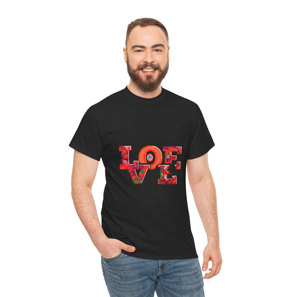 Love Floral Tee — Retro Pop Art 'LOVE' Graphic T‑Shirt