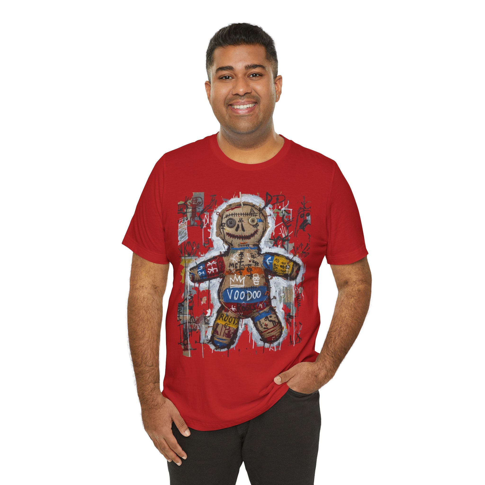 Voodoo Doll Graphic Tee — Tribal Street Art T‑Shirt