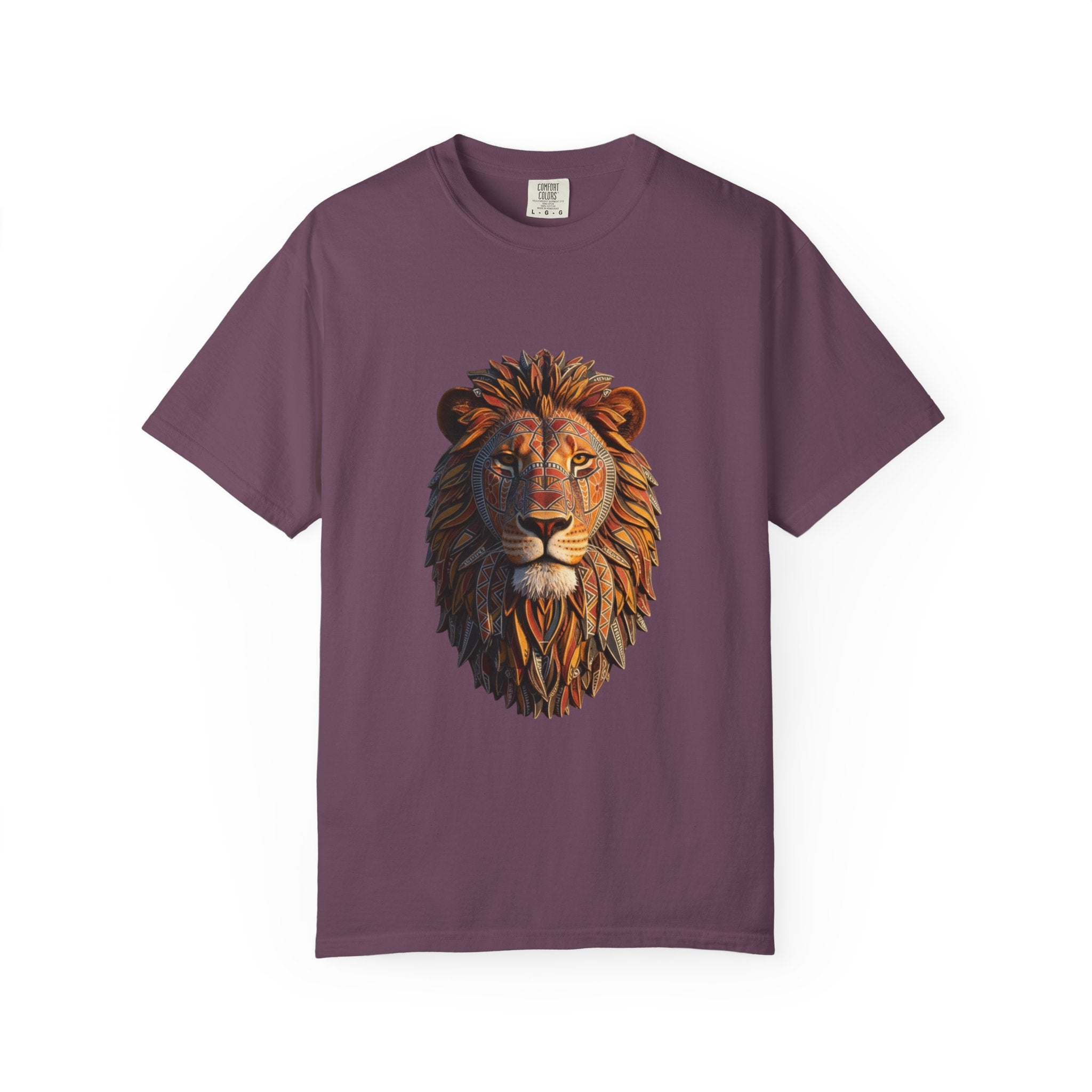 Lion Head Graphic T-Shirt — Majestic Wildlife Tee for Animal Lovers
