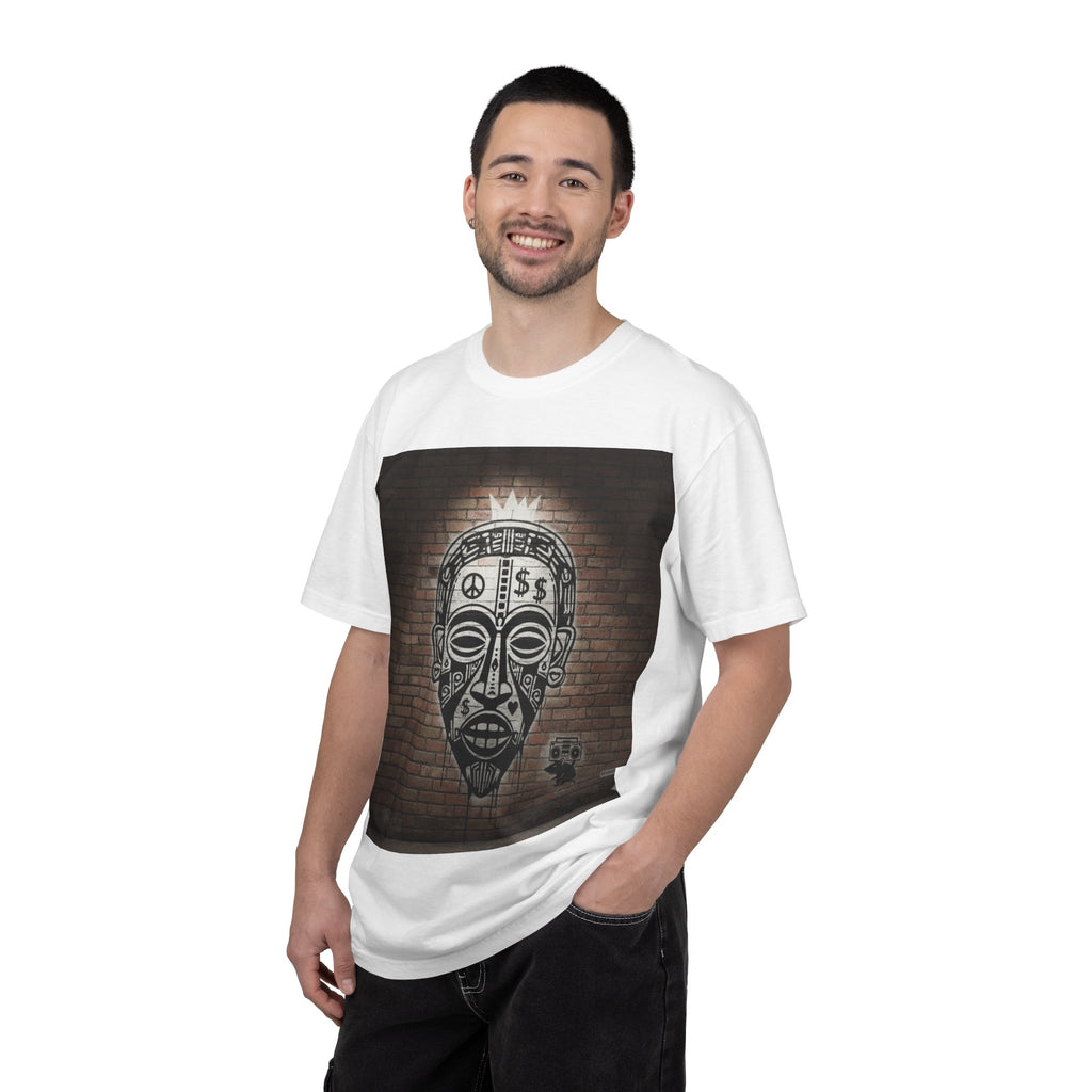 T-Shirt — Urban Tribal Mask Graffiti Print