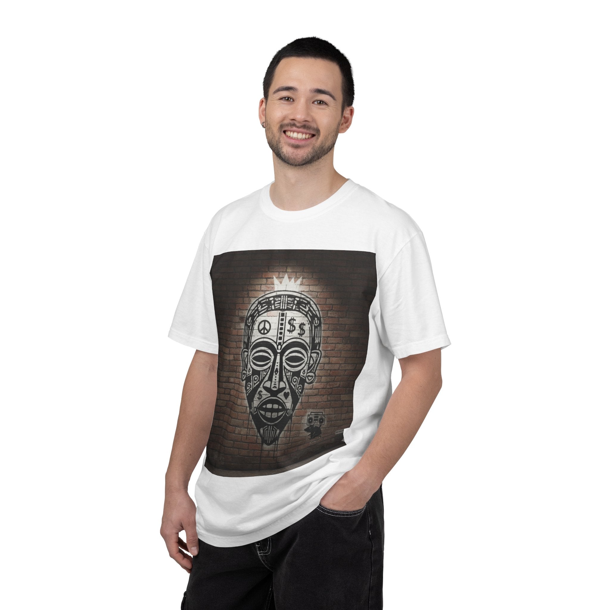 T-Shirt — Urban Tribal Mask Graffiti Print