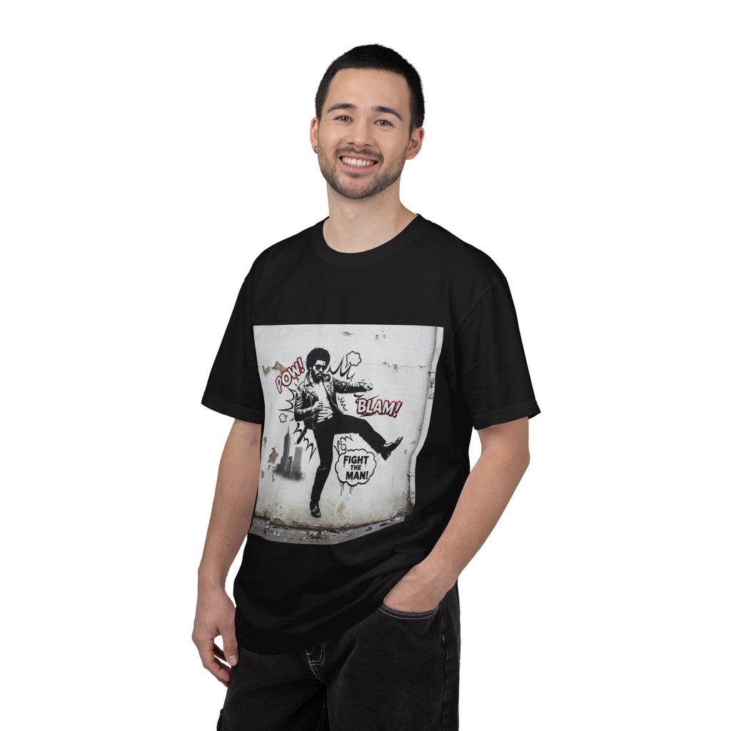 Fight the Man Graphic T-Shirt — Retro Comic Street Art Tee