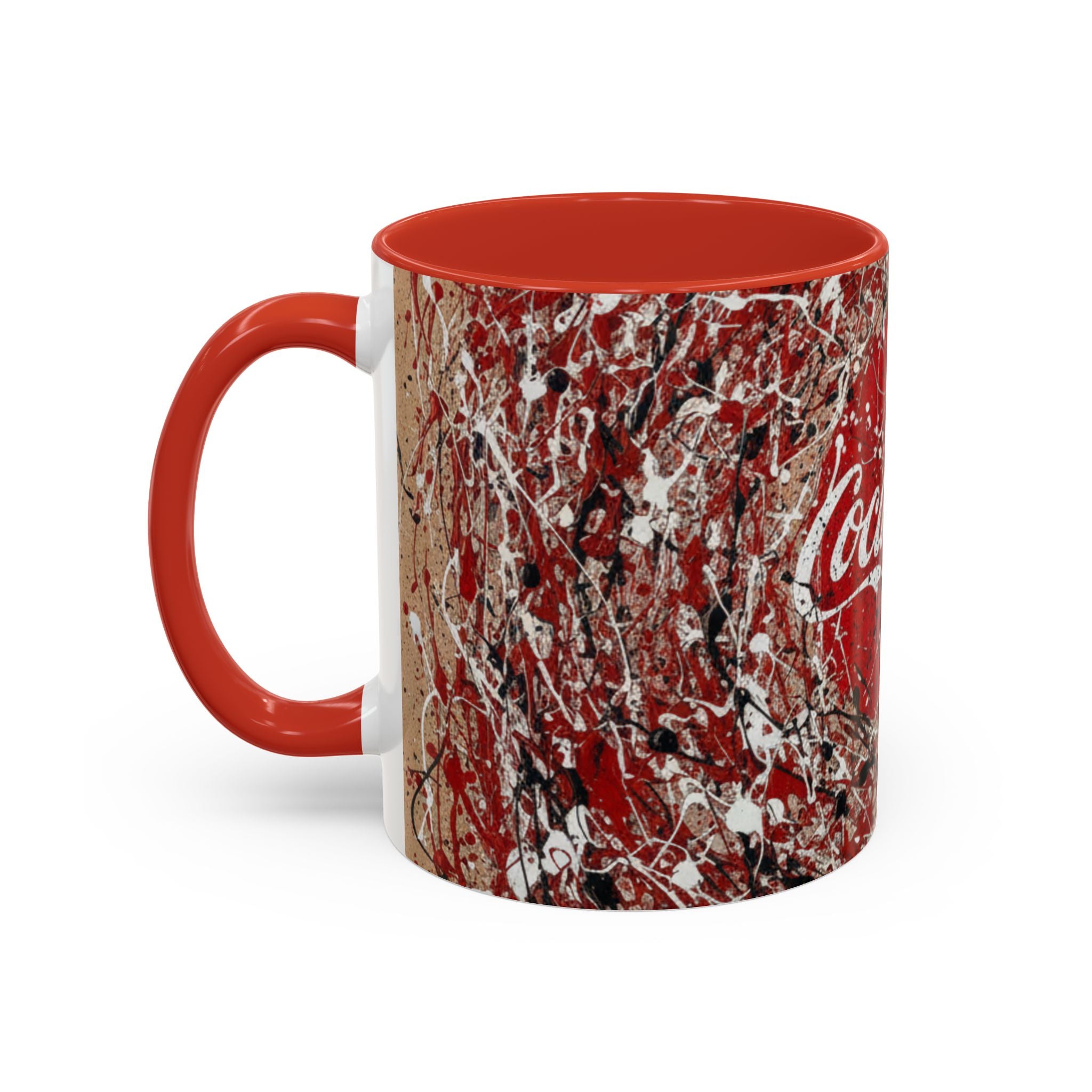 Coffee Mug - Red Abstract Logo Splash Accent Mug (11/15oz)
