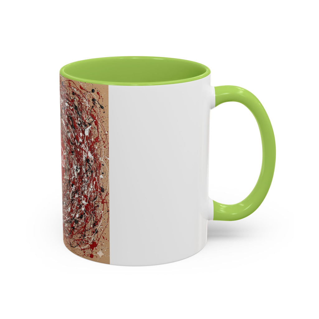 Coffee Mug - Red Abstract Logo Splash Accent Mug (11/15oz)