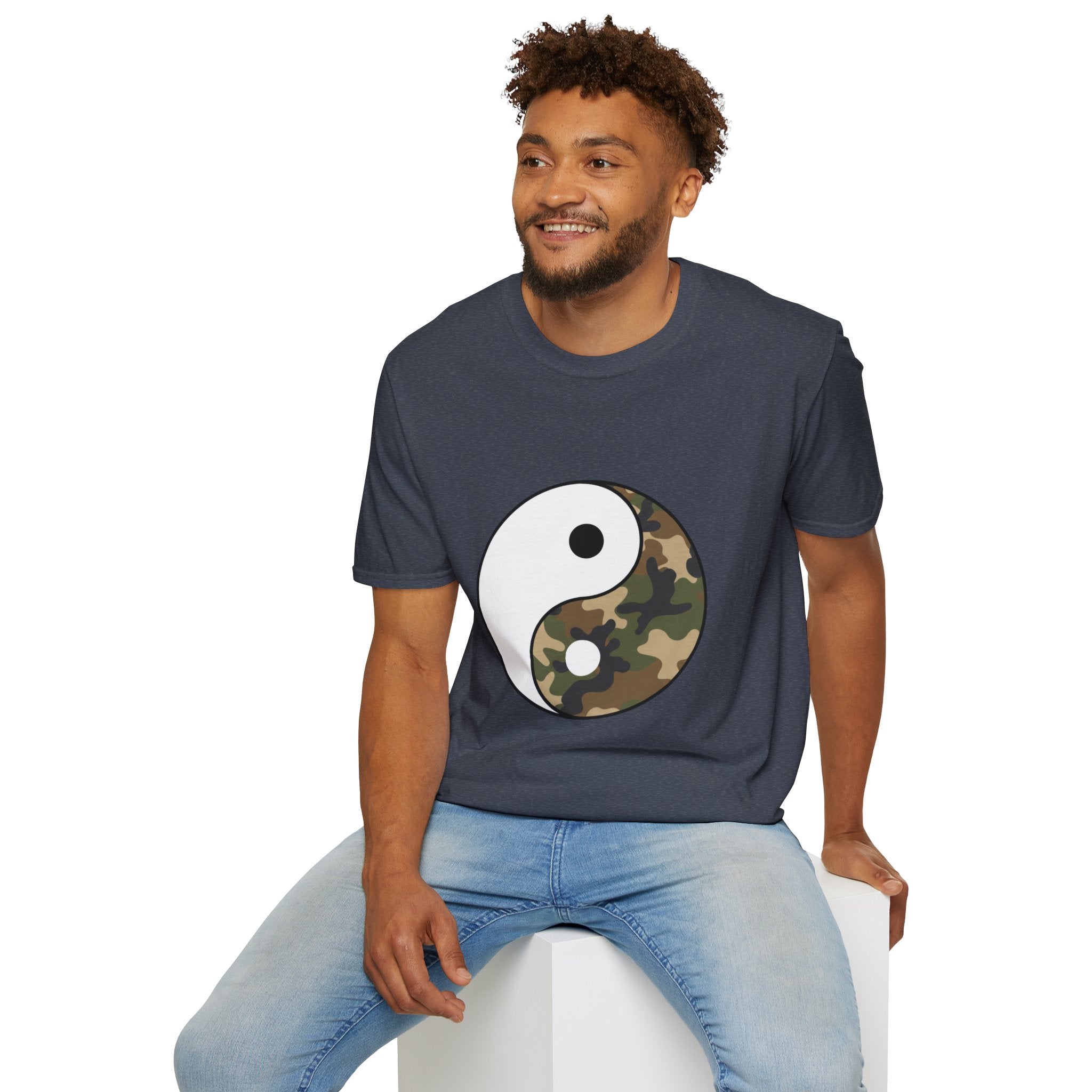 Camouflage Yin Yang T-Shirt — Camo Balance Graphic Tee