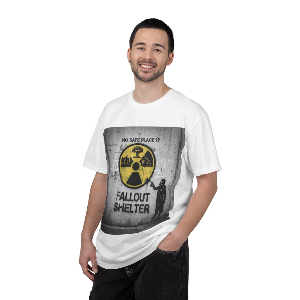 Fallout Shelter Graffiti T-shirt | Nuclear Warning Sign, Urban Street Art