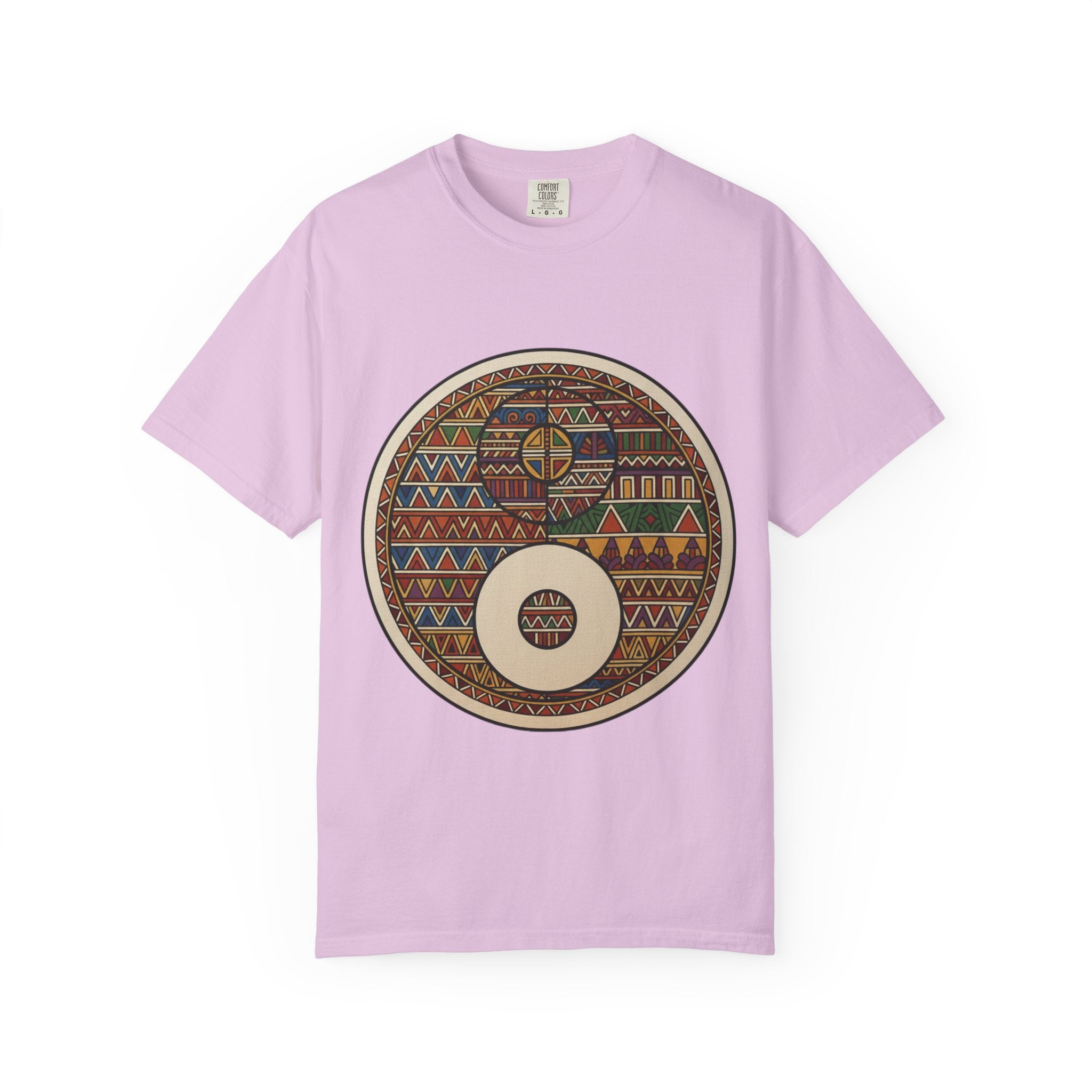 Aztec Drum Graphic T-Shirt — Tribal Pattern Music Tee