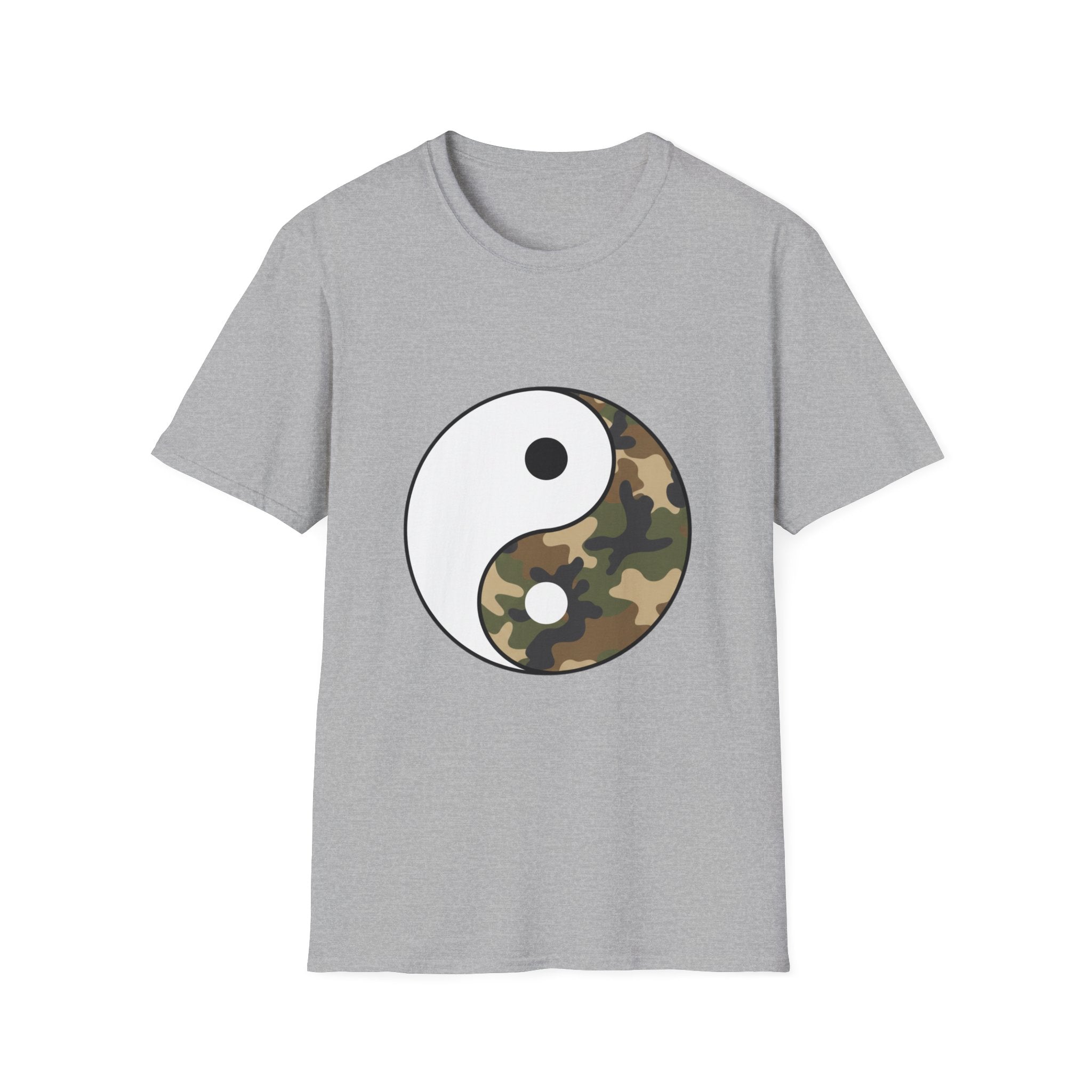 Camouflage Yin Yang T-Shirt — Camo Balance Graphic Tee