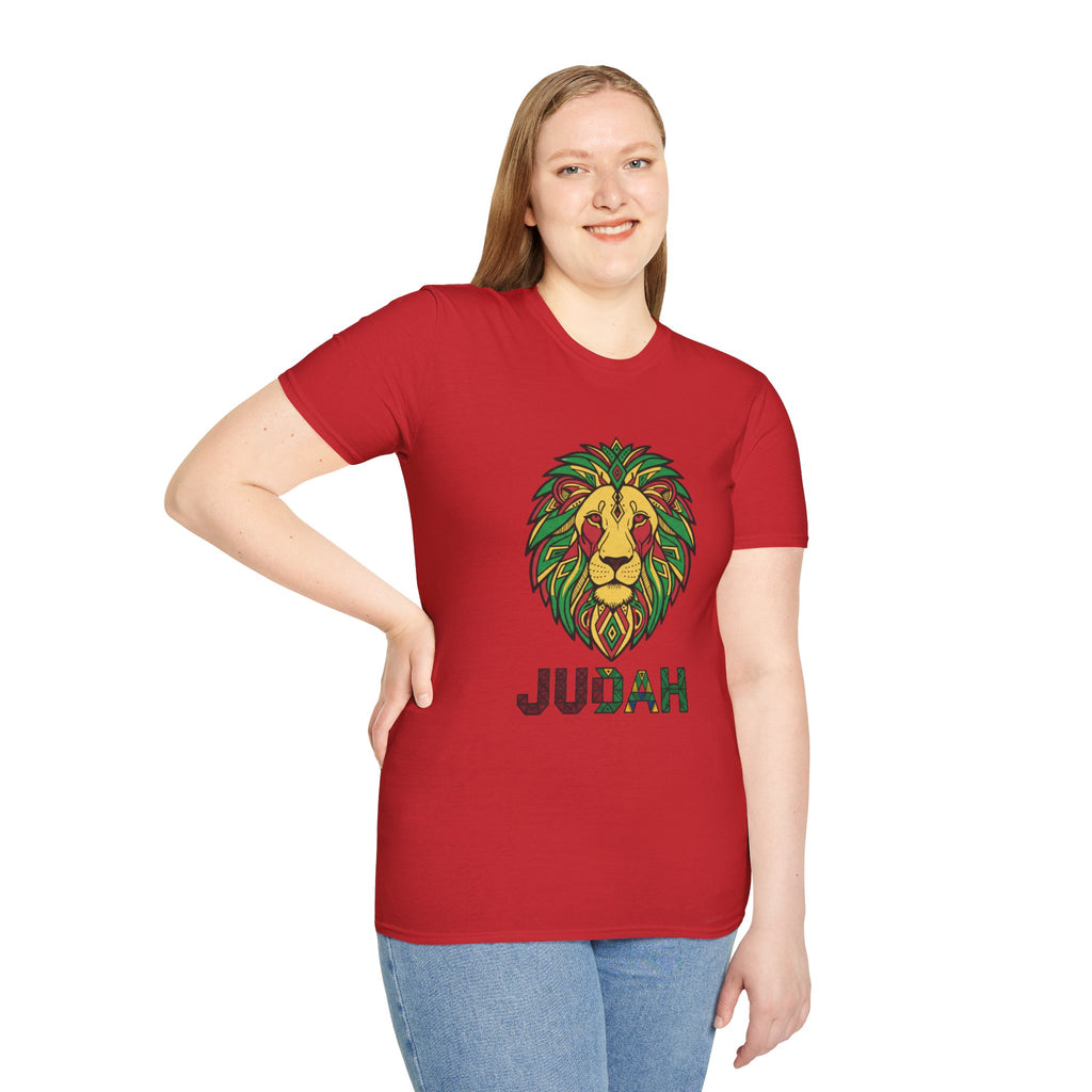 Judah Lion T-Shirt — Rasta Lion Graphic Tee (Reggae Colors)