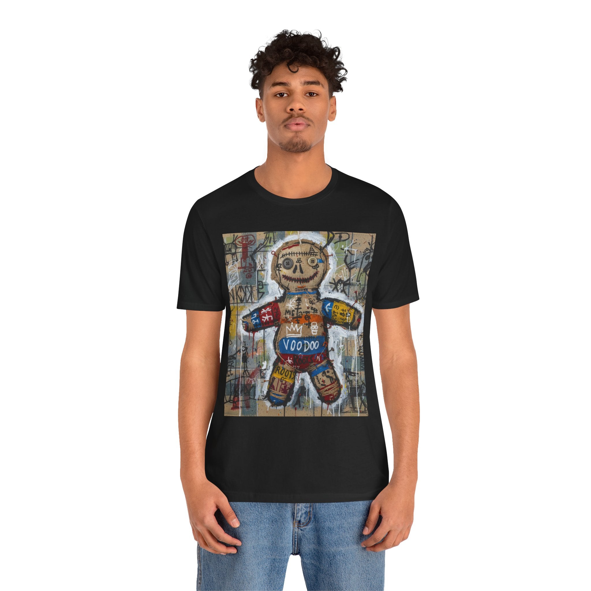 Voodoo Doll Graphic Tee — Tribal Street Art T‑Shirt