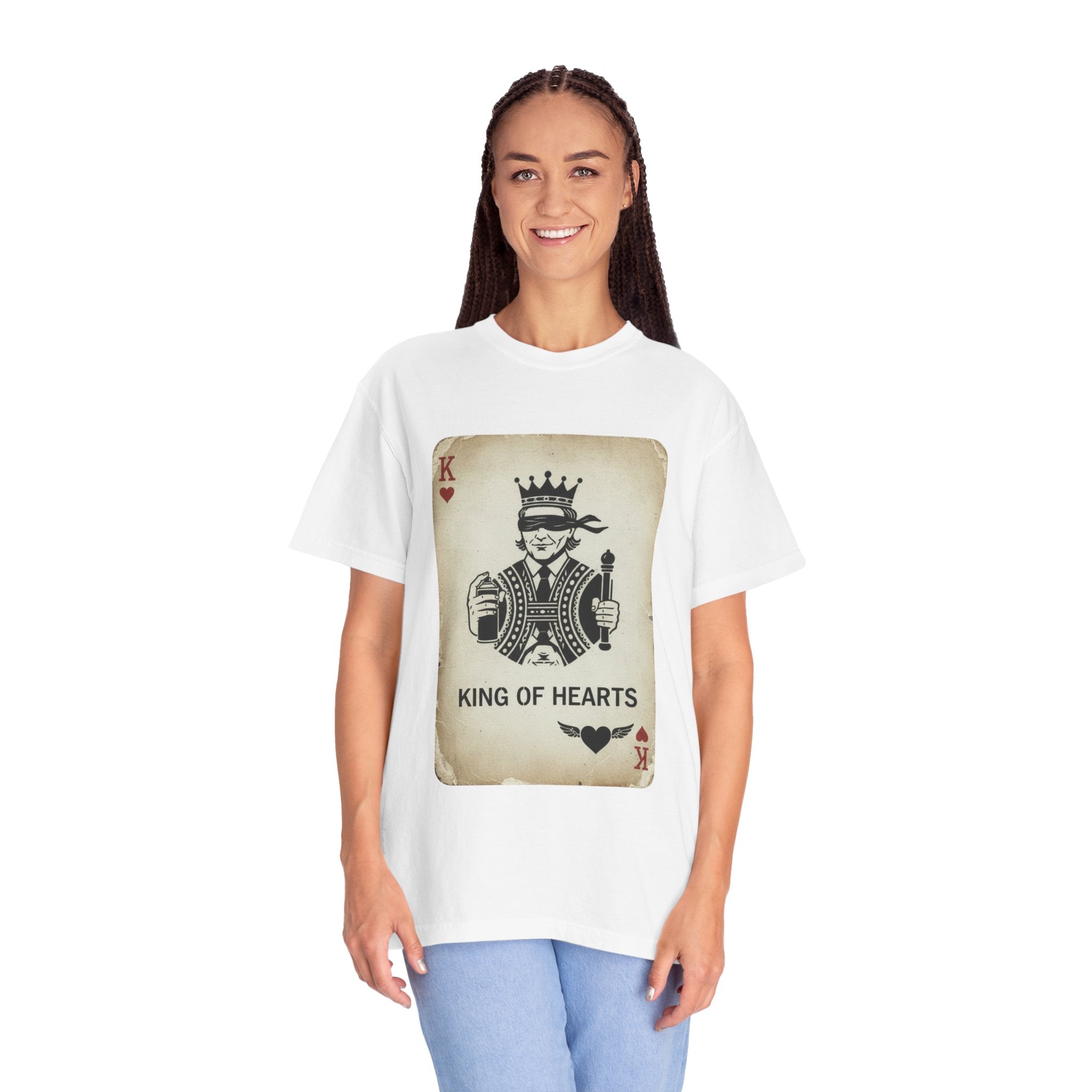 King of Hearts T-Shirt — Vintage Playing Card Graphic Tee