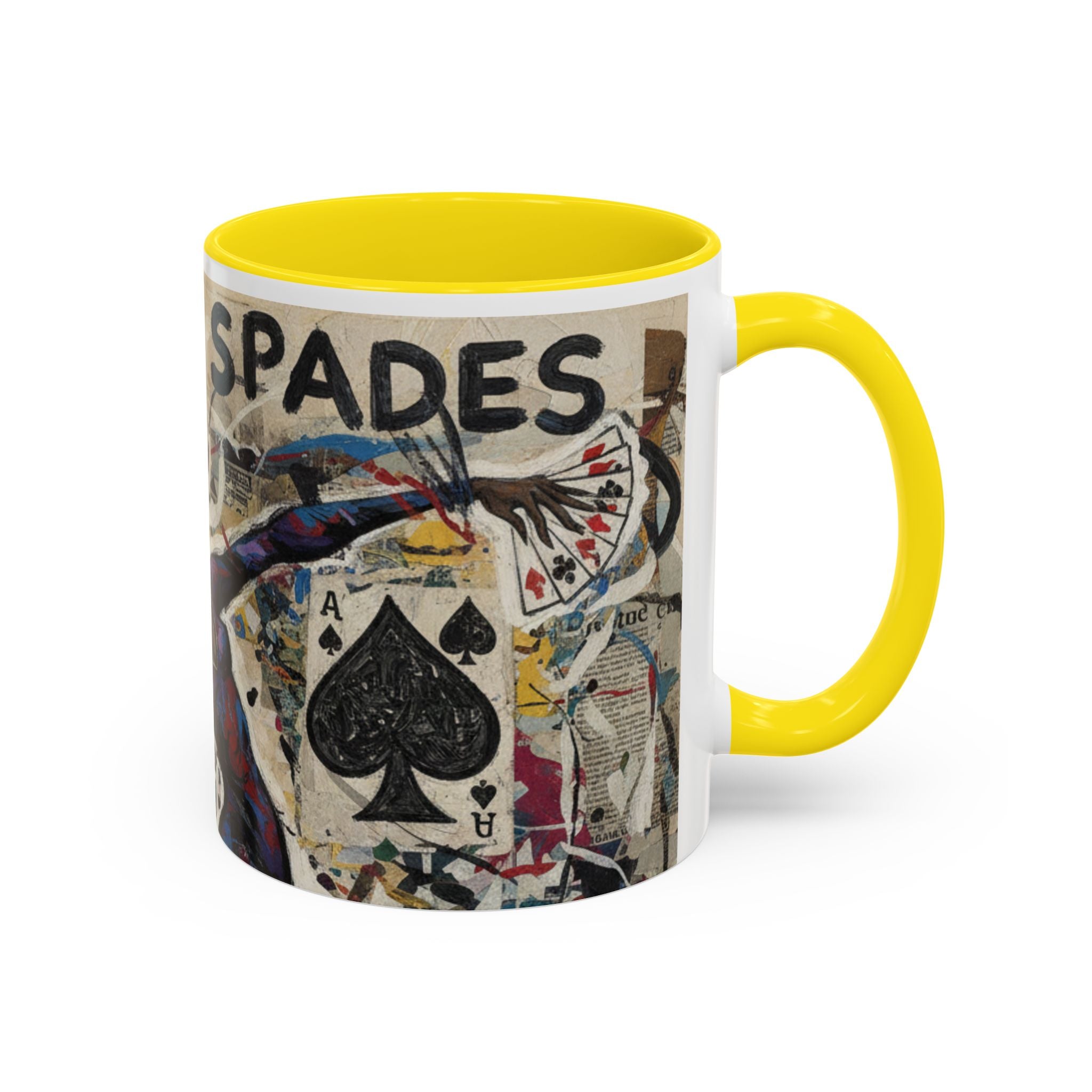 Queen of Spades Art Coffee Mug — Afrocentric Playing Card Design (11/15 oz)